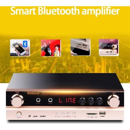 KYYSLB 100W 4-16Ohm 100V LED-601 Home 5.1 Smart Bluetooth Power Amplifier Home Theater High Power HIFI Amplifier