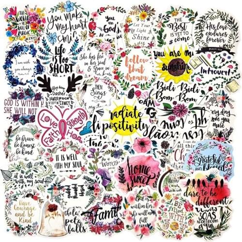 10/30/50pcs/Set Inspirational phrases Inspiring sentences Graffiti Stickers For Motorcycle Notebook Computer Cars Refrigerator