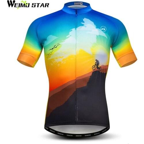 Weimostar Mountain Bike Jersey Men Downhill Shirt Summer Short Sleeve Cycling Jersey mtb Bicycle Wear Clothes Maillot Ciclismo