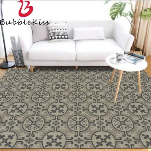 Bubble Kiss European Geometric Vintage Carpet for Bedroom Polyester Modern Rug Anti-wrinkle Living Room Decor Carpet Floor Mat
