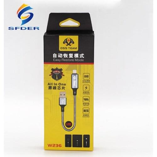 W236 For iPhone iPad Automatic Restoration Automatic DFU Mode Flashing Cable Online Update System Check Serial Number