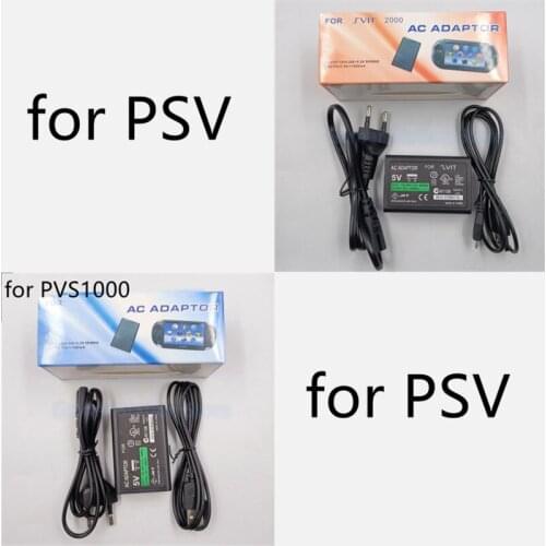 1set EU US Plug Charger Power Supply AC Adapter with USB Data Charging Cable Cord For PSVITA PS Vita1000 PSV 2000 Replacement