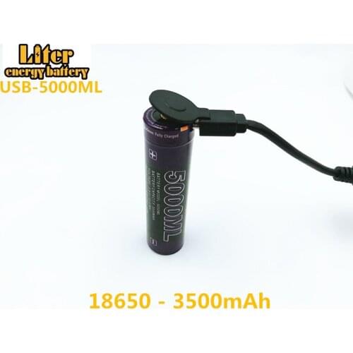 10PCS Liter energy battery USB 18650 3500mAh 3.7V Li-ion battery USB 5000ML Li-ion Rechargebale battery + USB wire