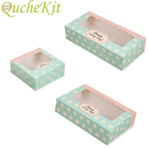 10pcs Paper Gift Box With Window Wedding Kraft Paper Cake Box Food Packaging Box For Candy Cookie Cupcake Christmas Party Supply