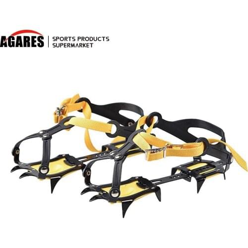 10 Teeth Anti-Skid Crampons Manganese Steel Climbing Gear Snow Ice Climbing Shoe Grippers Crampon Traction Device Mountaineering