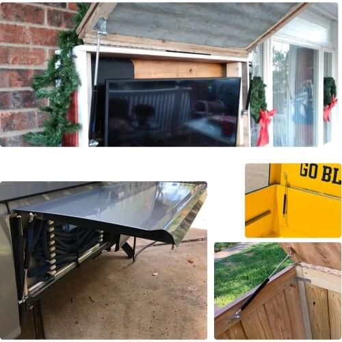 14.96inch/380mm Force 45Lbs/200N Pickup Truck Cap Tool Box Utility Box Lid Topper Camper Shell Gas Struts Lift Support Dampers