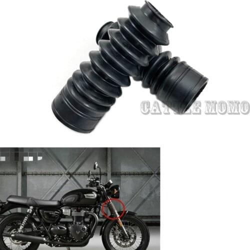 2Pcs 42mm Fork Front Gaiters Gators Boot Shock Absor For Triumph Bonneville bobberBlack T100 T120 T900 Street twin