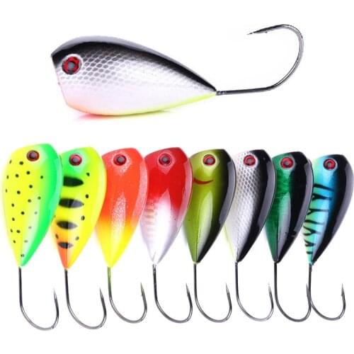 2pcs/set Popper Fishing lure Big mouth single hook artificial Hard bait Fake bait croatian egg Outdoor Fishing bait 8cm/13g