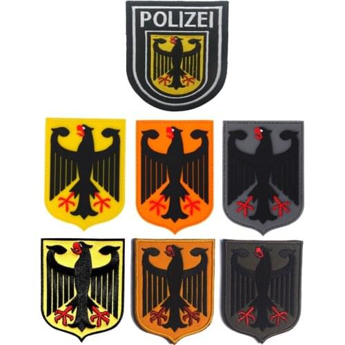 3D PVC Embroidery Hook Patch Germany Eagle Shield Tactical Emblem Badges Appliques Patches For Backpack Jackets