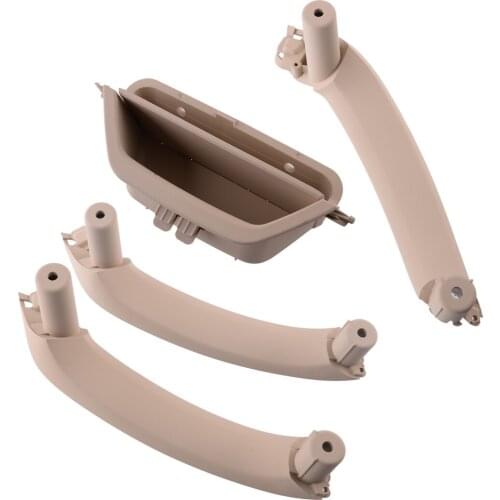 4pcs Beige Interior Inner Door Handle Pull Trim Decor Car fit for BMW X3 F25 X4 F26 2011 2012 2013 2014 2015 2016 2017