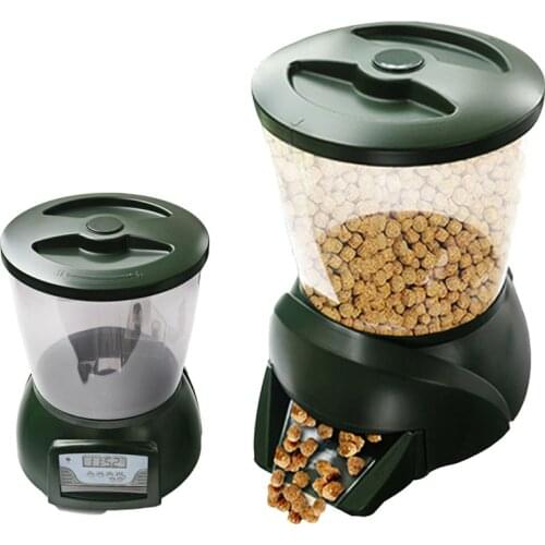 Automatic smart Timer Pond Fish Feeder Food feeding Machine pet product Aquarium Fish Dispenser with LCD Support Manual Feeding