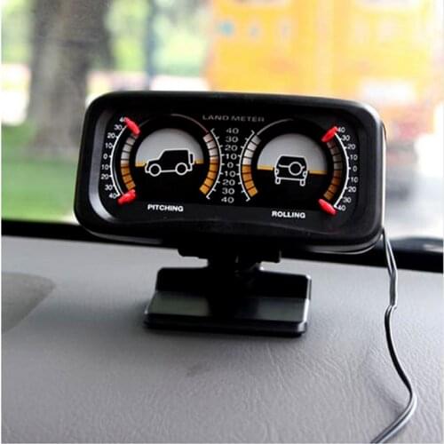 Hypersonic Car Auto Compass adjustable Balance Meter Slope IndicatorLand Meter with LED Light ForOff-Road Vehicle SUV Guide ball