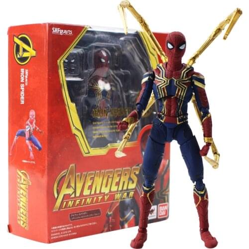 Infinity War Spiderman Action Figure The Avengers Iron Spider Man Peter Parker Model Toy Birthday Gift