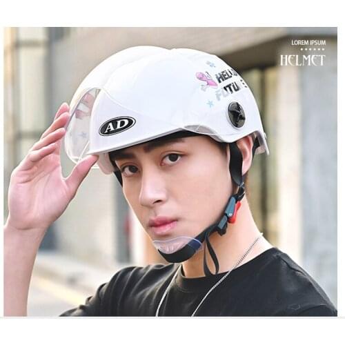 Electric Open face Motorcycle Helmet Dual Single Lens Visors Moto Helmet Bicycle Men Women Summer Scooter Moto Casco