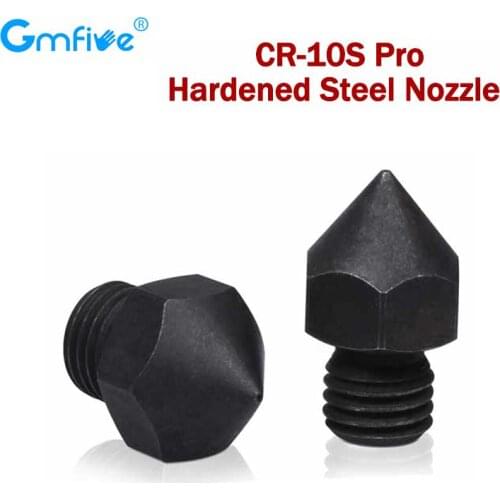 GmFive CR-10S Pro Hardened Steel Nozzle 0.2/0.4/0.6/0.8MM J-head M6 1.75MM Filament For cr10S PRO Ender3 Hotend 3D Printer Parts