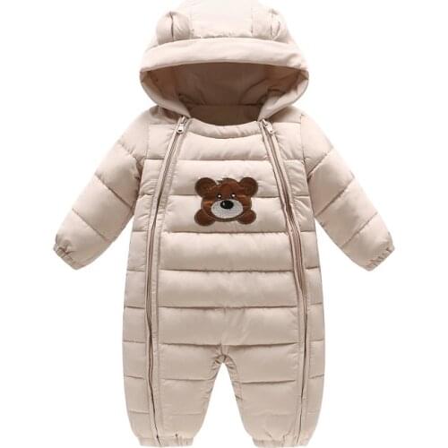 Baby Winter Ciothes Cirl Boy Romper Wanm Bebr Outerwear Clothing Colorfl Snwsuit Baby Overalls