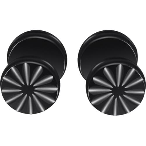 Cool Black Round Barbell Earring Stud for Men Women Teens Punk Concision Style Stainless Steel Ear Piercing Jewelry 1