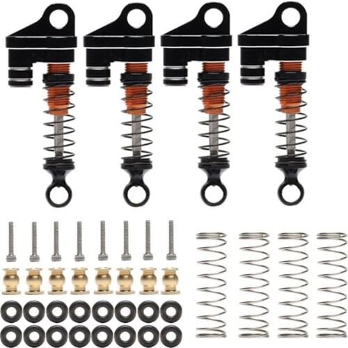 4PCS Metal Double Cylinder Dampers Shock Absorber for 1/24 RC Crawler Axial SCX24 90081 AXI00001 Upgrade Parts