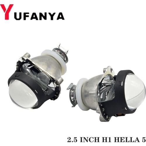 Metal 2.5 inch H1 hella 5 Bi xenon hid Projector lens for universal car model Auto Lights Retrofit Car-styling Use H1 bulb