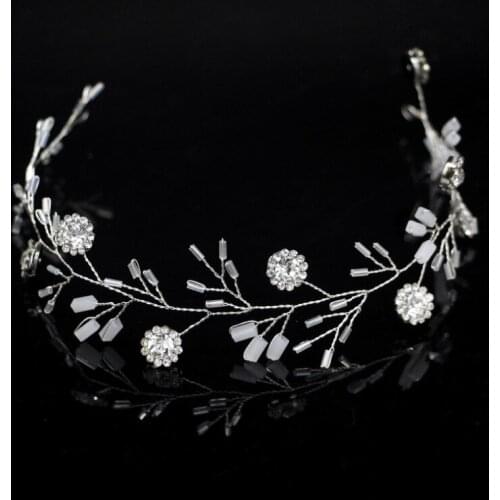 Fashion Women Hair Jewelry Crystal Rhinestone Headbands Bridal Hairbands For Wedding Hair Accessories Handmade Hairwear