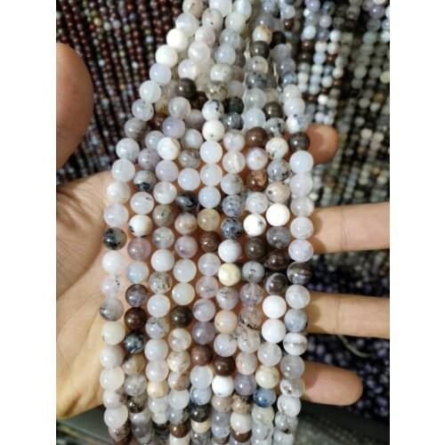 Natural White Opal 8mm Gem Stone Beads,White Chrysoprase Opal Beads 15.5'/string 2 strings/lot