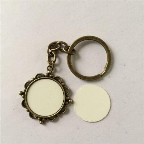Blank key chains for sublimation retro vintage key ring jewelry thermal transfer printing diy blank Customized supplies
