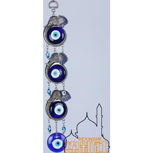 Turkey blue eyed elephant eye ornaments Muslim peace pendant hanging "evil eye of the devil