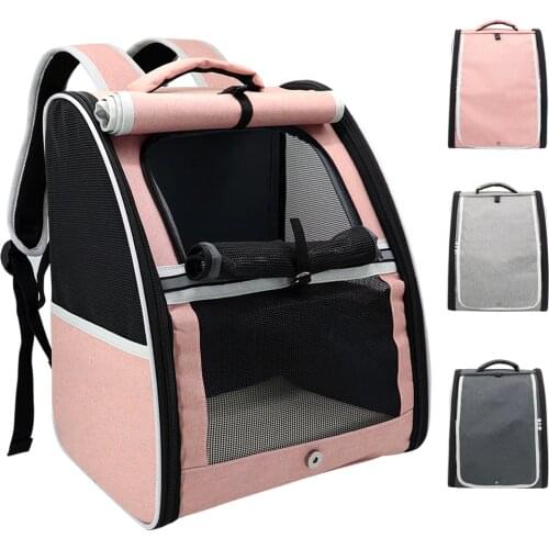 Breathable Cat Carrier Backpack Portable Pet Transport Cat Travel Bag Cage For Small Dogs Cats Outdoor Shoulder Bag Pet Supplies