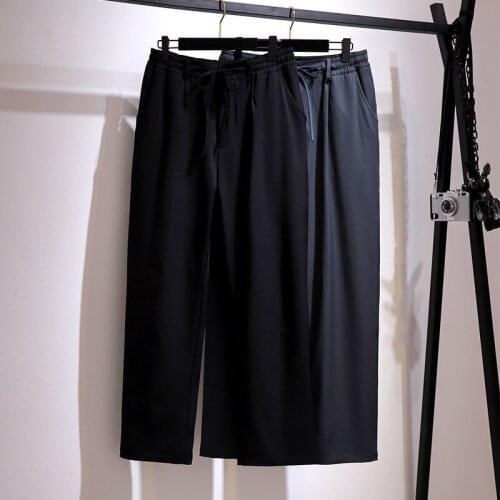 New 2021 Ladies Spring Autumn Plus Size Long Pants For Women Large Loose Black Belt Straight Trousers 3XL 4XL 5XL 6XL 7XL FT732