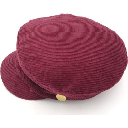 Ladies Solid Color Newsboy Caps For Women Vintage Fuchsia Camel Comfortable Warm Classic Temperament Caps Female Autumn Winter