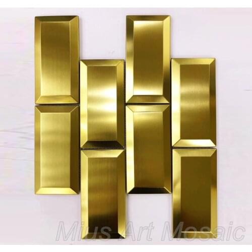Gold Stainless Steel Metal Mosaic Tile