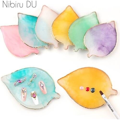 1pcs Resin Nail Palette For Nails Color Mixing Polymer Paint Stone Palette For Manicure Drawing Holder Shelf Decorated Nails Art