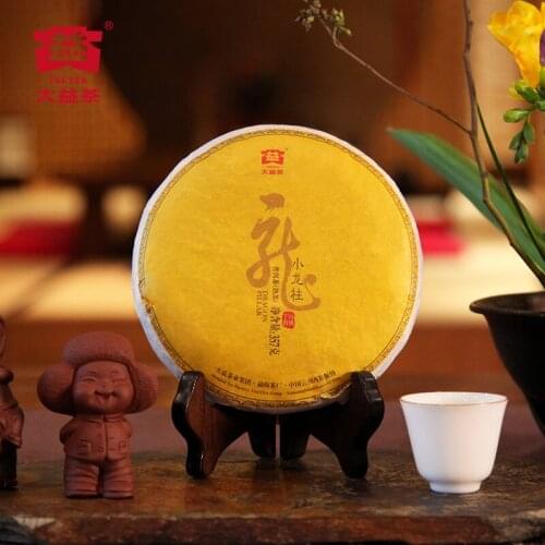 2018 Menghai TAETEA Small DRAGON PILLAR Dayi Pu-erh 357g Ripe 1801 Batch