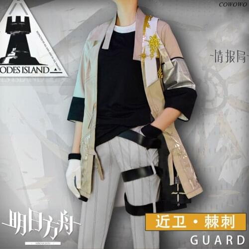 Anime! Arknights Thorns Guard RHODES ISLAND Daily Suit Handsome Uniform Cosplay Costume Halloween Outfit For Men Free Shipping