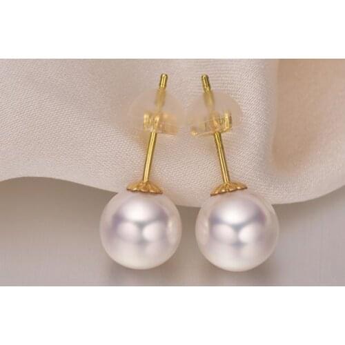 Free shipping CHARMINGhuge 12-13MM round AAA south sea white pearl earring