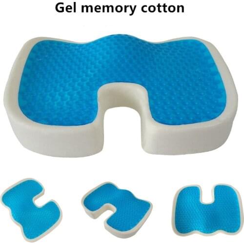 Travel Breathable Seat Gel Cushion Coccyx Orthopedic Memory Foam U Seat Massage Chair Gel Cushion Pad Car U-Shape Seat Cushion