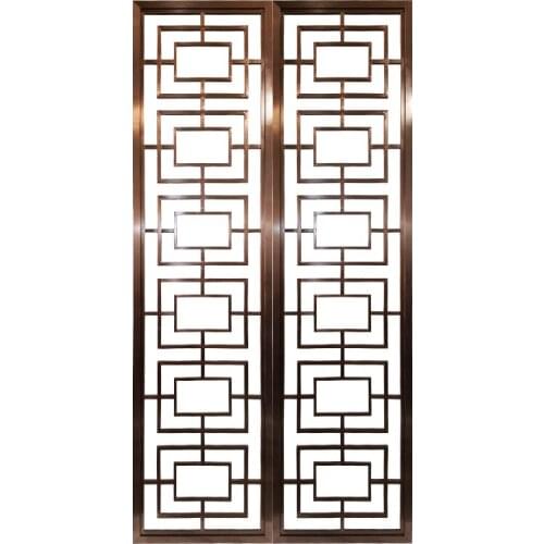 Stainless steel screen rose gold background wall partition office living room hotel decoration