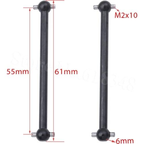 HSP 02003 Front Dog Bone Dogbone Shaft 61mm 2P Driveshafts RC Model Car Spare Parts For 1/10th Scale Himoto Redcat