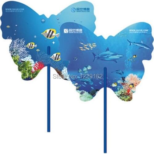 Customized logo printing 1000pcs/lot Advertising plastic hand fan for promotion Cute cool PP hand fan for gift