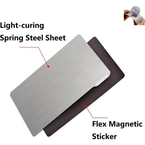 Kingroon 3D Printer Light Curing Spring Steel Sheet Flex Magnetic Sticker Resin Platform Plate for ANYCUBIC Photon Elegoo Wanhao