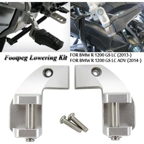 Motorcycle Foot peg Passenger Footpeg Lowering Kit For BMW R1200GS LC 2013 to 2017 2018 R 1200 GS LC ADV 2014 to 2018 R1200GS LC