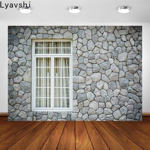 Lyavshi photography background retro stone wall photo background window gray vintage wall decoration photography background