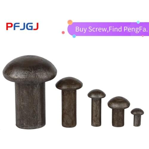 Peng Fa Iron color GB867 round head iron rivet semi-round head solid rivet M2M2.5M3M4M5M6M8M10M12M14 series
