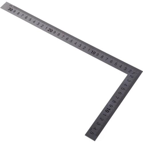 Stainless Steel 15x30cm 90 Degree Angle Metric Try Mitre Square Ruler Scale