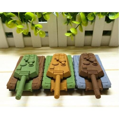 New Arrival Freeshipping Random Color Heavy Armor Tank Eraser Military Eraser Collection With School Eraser for promotion