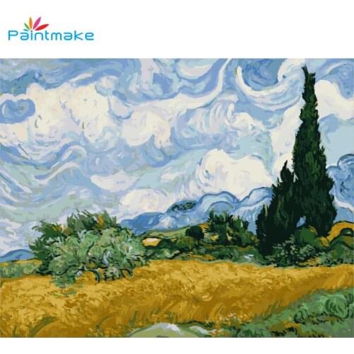 Paintmake Landscape DIY Painting By Numbers Drawing Kits Oil Hand Painted On Canvas Unique For Home Decor Art gift G415