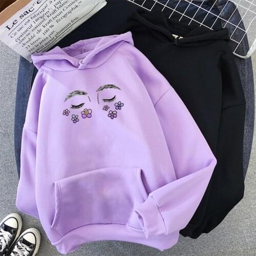 Oversized Pullover Moletom Mujer Women Print Hooded Warm Plus Velvet Hoodies Streetwear Hip Hop Hoodies and Sweatshirts