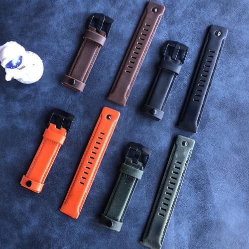 22 23 24mm leather watch band for GALAXY WATCH 46mm strap for samsung Gear S3 loop wristband for GT 2 PRO sport bracelet