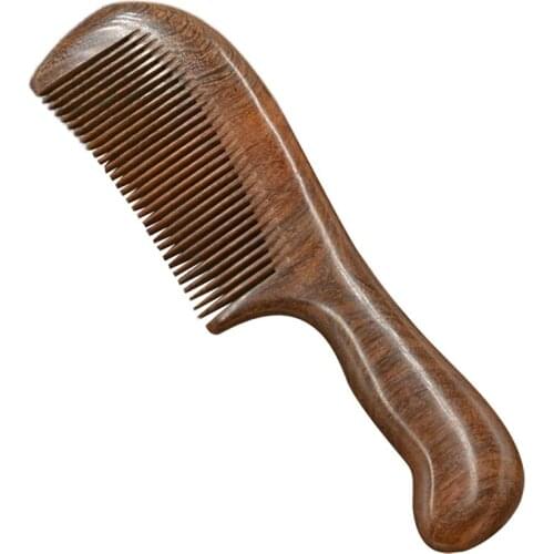 Sandalwood Wide Tooth Comb Curly Hair Portable Coarse Tooth Wooden Comb Hair Massage Tool