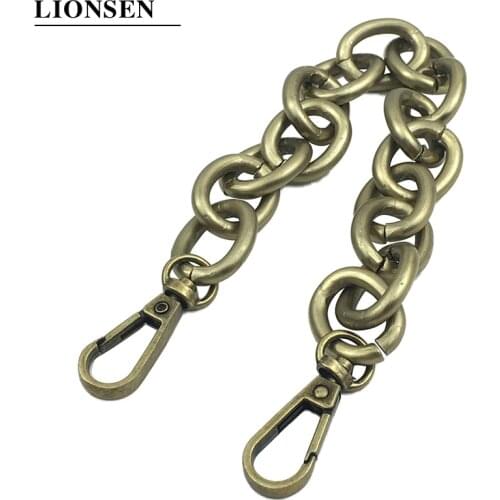 Lionsen 30cm Replacement Metal Chain For Handle Bag Handbag Antique Bronze silver DIY Accessories For Bag Strap Hardware